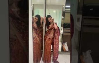 Mouni Roy looks ethereal in saree #shorts #mouniroy